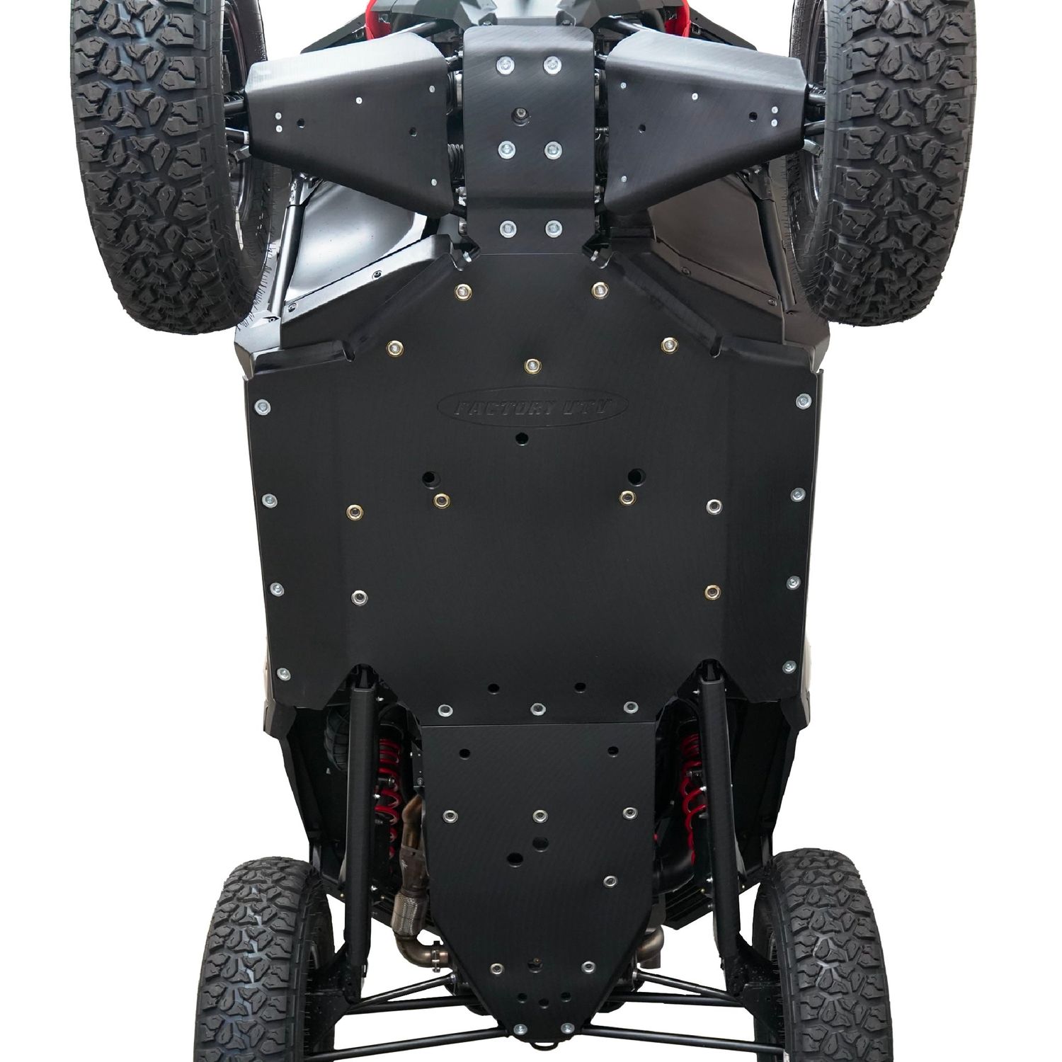 Polaris RZR XP 1000 (2024+) UHMW Skid Plate, UHMW Thickness: 3/8", X-Brace: Add X-Brace