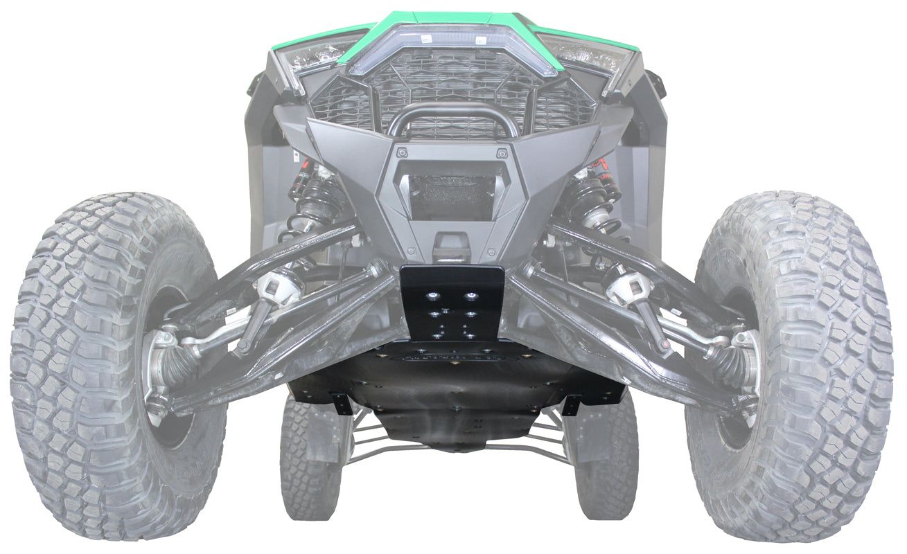 Polaris RZR Pro R UHMW Skid Plate, UHMW Thickness: 3/8", X-Brace: Add X-Brace