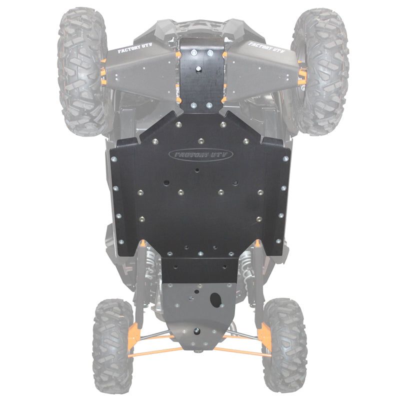 Polaris RZR XP 1000 & XP Turbo UHMW Skid Plate, UHMW Thickness: 3/8", X-Brace: Add X-Brace