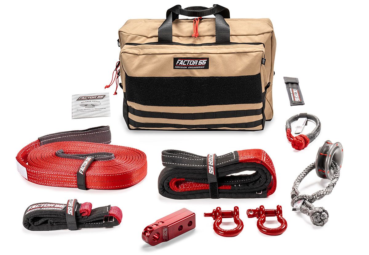 Vehicle Recovery Kit Sawtooth Red -Large Factor 55, Color: Red