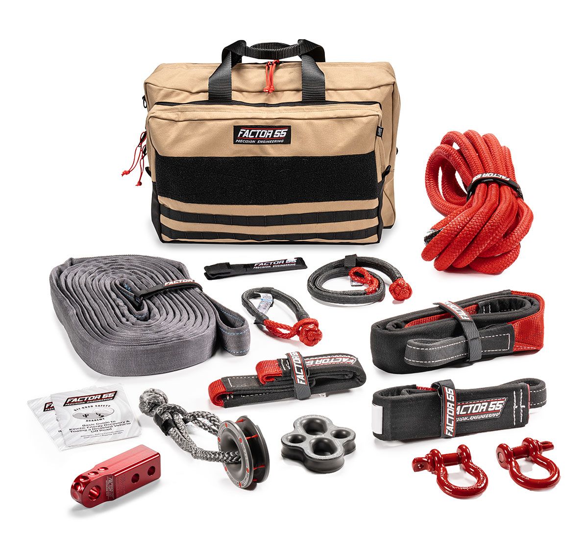 Vehicle Recovery Kit Borah Red Factor 55, Color: Red
