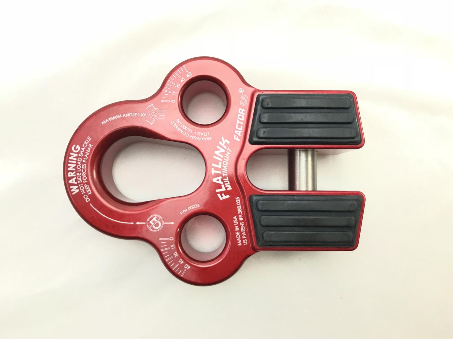 Winch Line Shackle Mount Foldable Flatlink Multimount Red, Color: Red