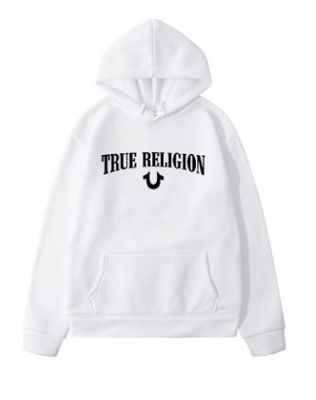 True Religion Design Hoodie Men&#39;s Autumn Winter Pure Cotton Oversized Hoodie