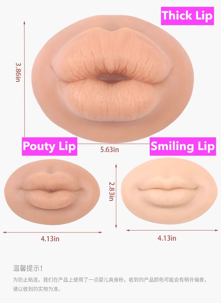 3D Silicone Lips for Lip Filler Practicing, Lip Filler injections, Lips Piercings, Cosmetic injections, Lip Filler Training, Makeup Practice