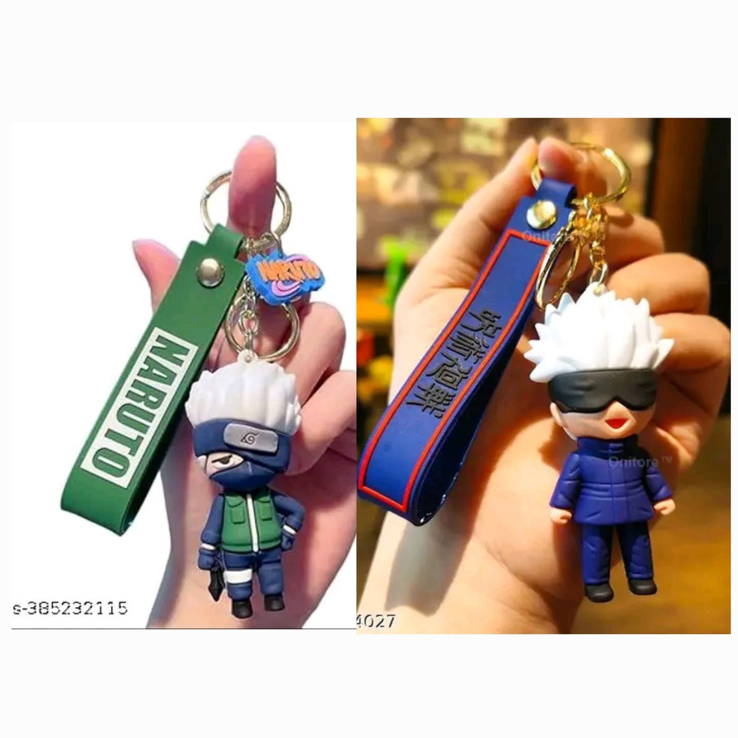 Anime 3D Silicon Keychains With Bag Charm and Strap Gift Item for anime fan