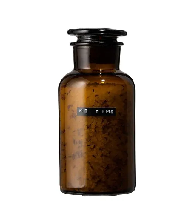 Wellmark Badzout apothecary jar amber, geur lavendel 500ml, &#39; Me Time&#39;