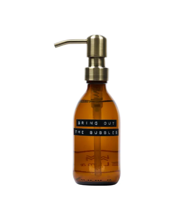 Wellmark handzeep amber/brass bamboo 250ml, &#39; bring out the bubbels&#39;