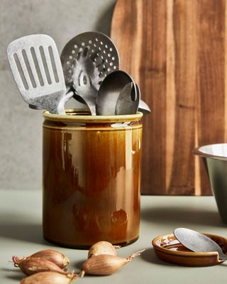 Voorraadpot keramiek mokka