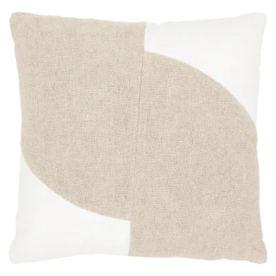 Kussen Maisa B, Beige en creme, 50x50 cm