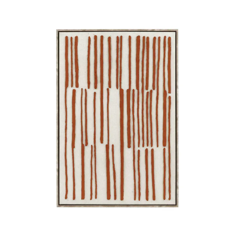 Linnen Canvas met kader, terracotta 63x93cm