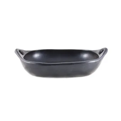 Black Pottery Rechthoekige schaal, L25cm B17cm H4cm