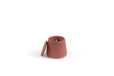 Buitenkaars Terracotta, conisch met deksel, D16X15, geur rozemarijn