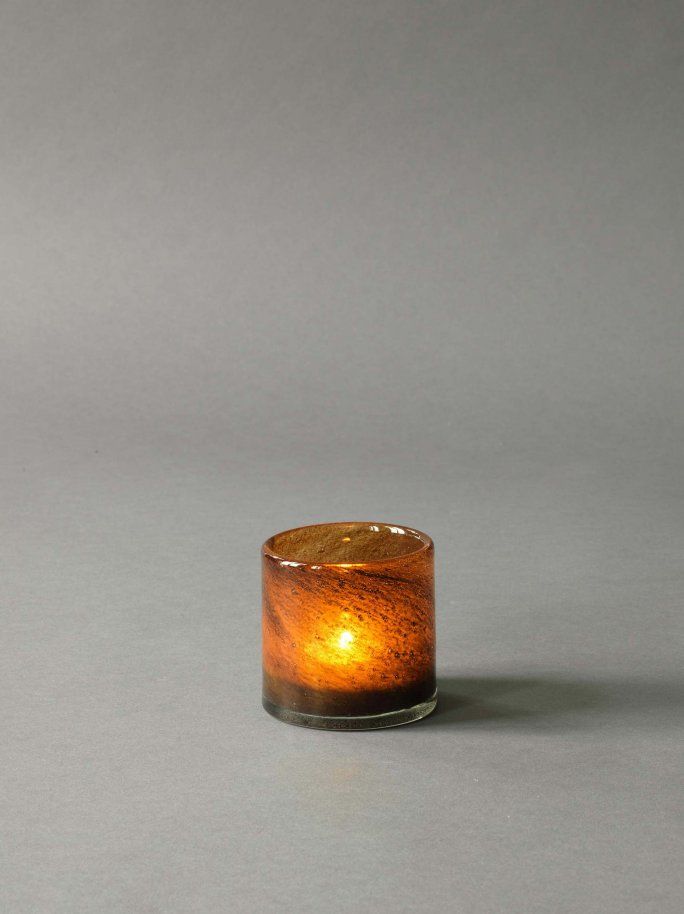 T-licht Lyric Dark Brown, Small 10x10cm