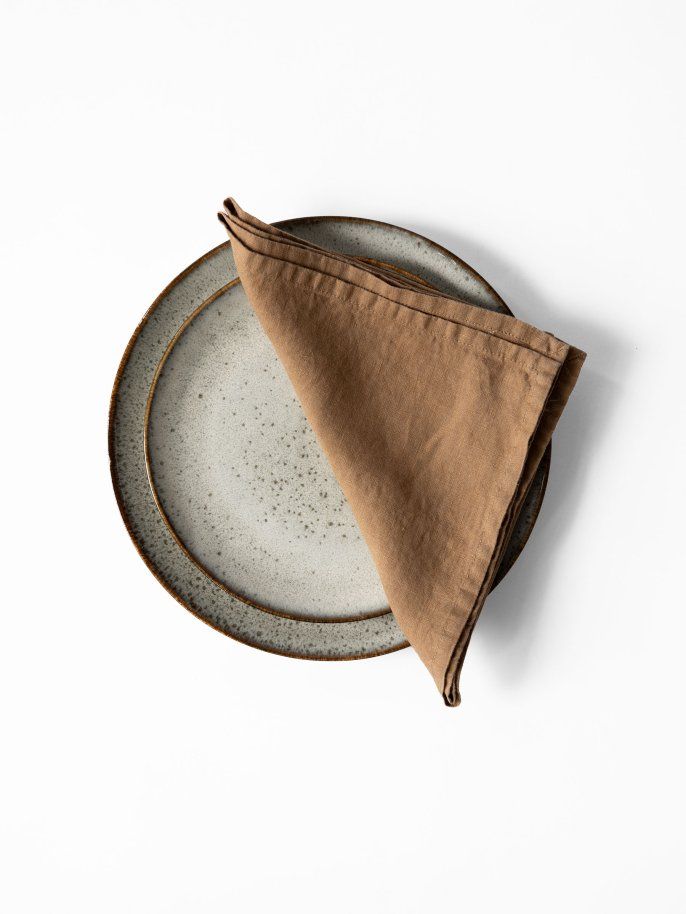 Servet Linen Hazelnoot, set van 2