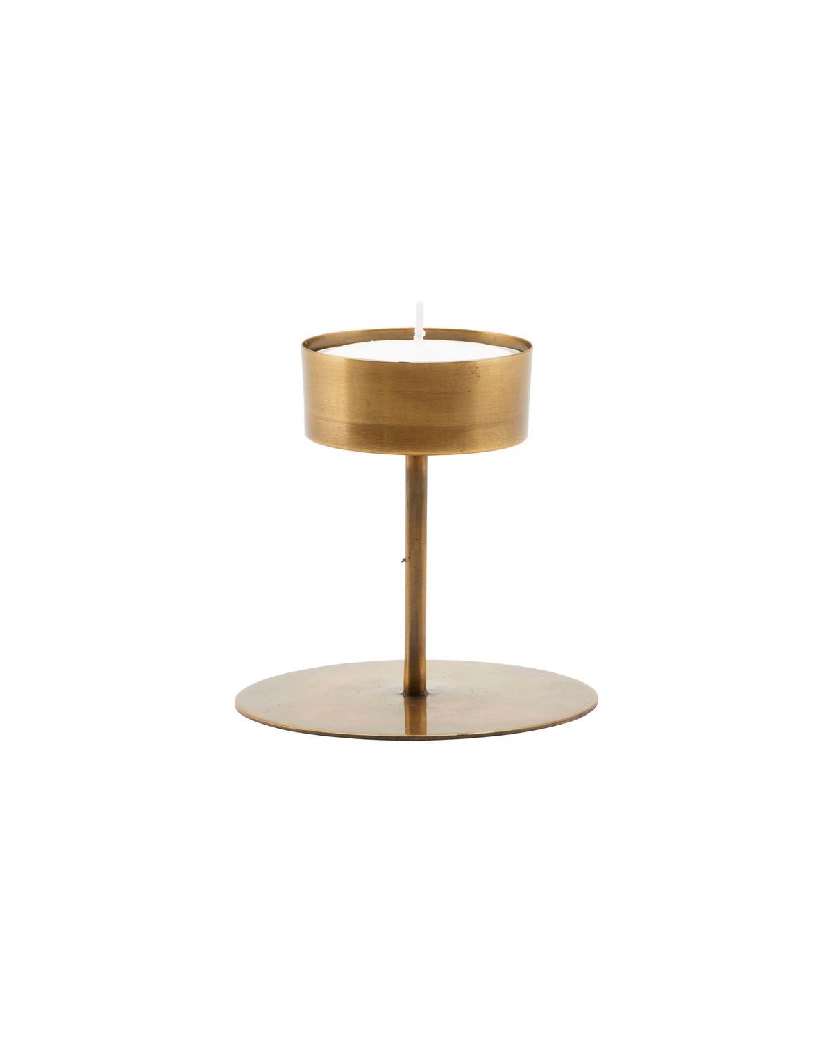 ​T-licht kandelaar Anit messing goud, h10cm