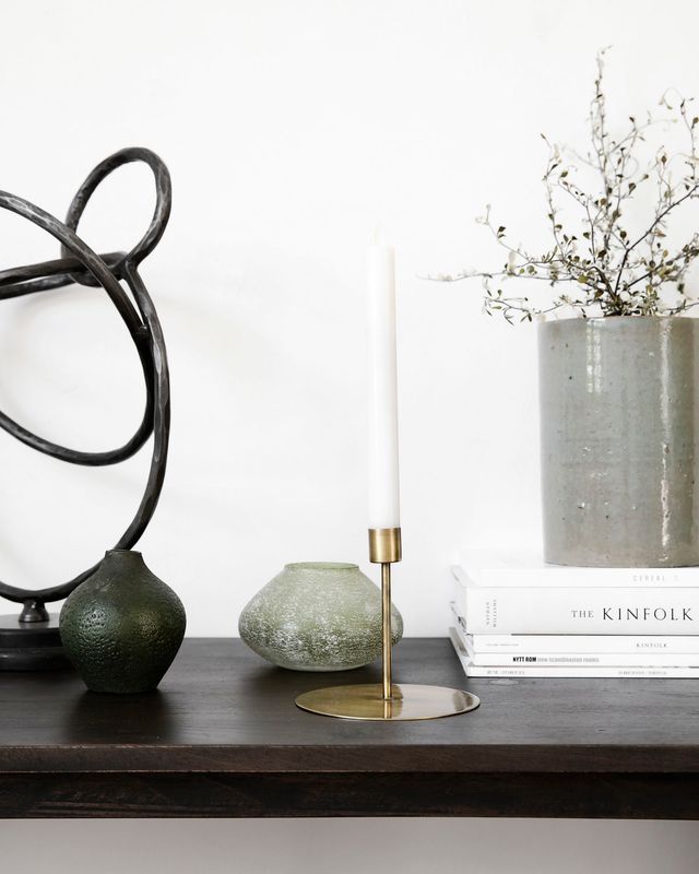 ​T-licht kandelaar Anit, messing goud, h12cm