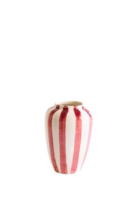 Vaas Funky Flower, Val Pottery, Medium, Roze streep