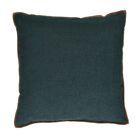Kussen Opposites linnen/fluweel, Teal groen/ bruin, 45x45cm