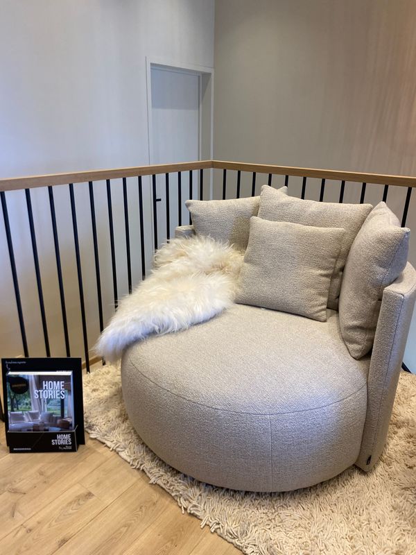 Pastille zetel, Loop Beige LSE 2404, kussens inbegrepen TOONZAALMODEL