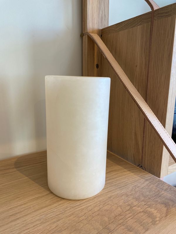 Albast Vaasje, Costa, beige, 15x8cm