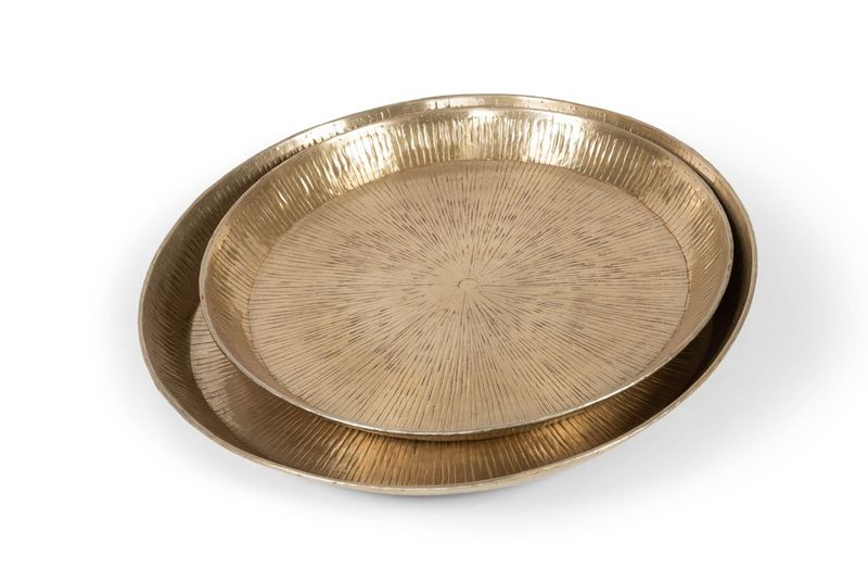 Schaal, sunburst met rim, dia 48cm
