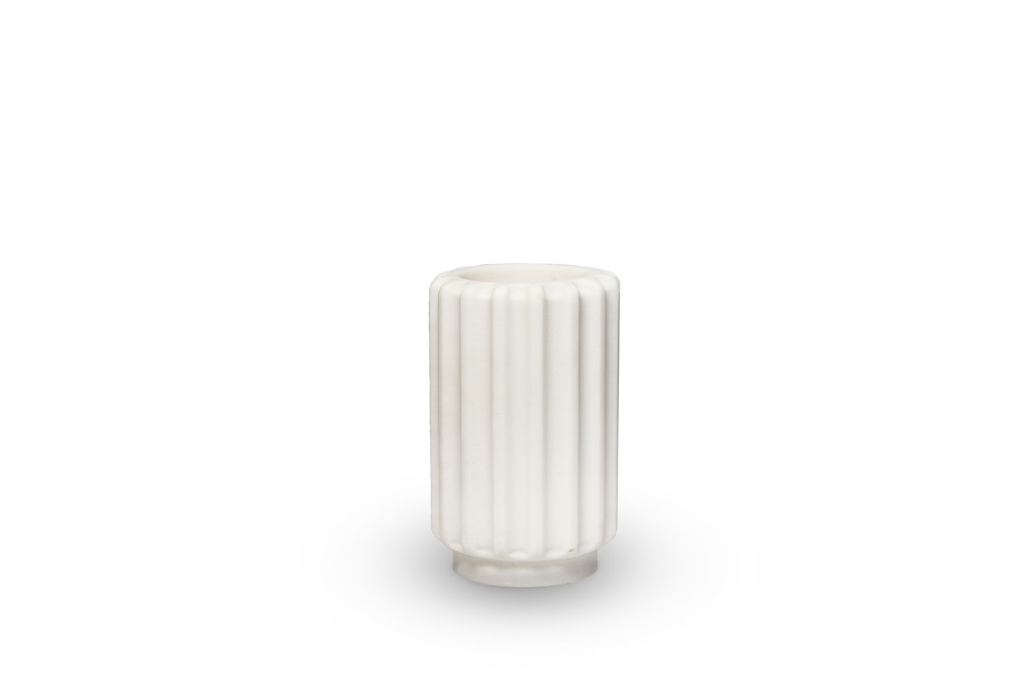 Dentelles artisanale T-light houder WIT tall, dia 6cm, hoogte 9,5cm