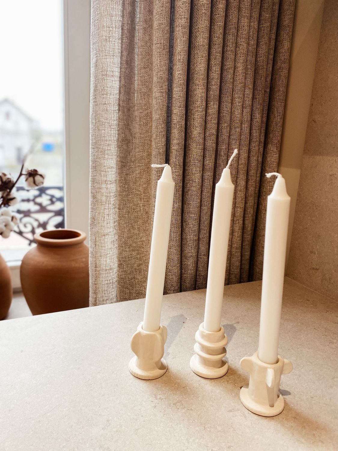 Serax Molly kandelaars, set van 3, hoogte 6,5cm