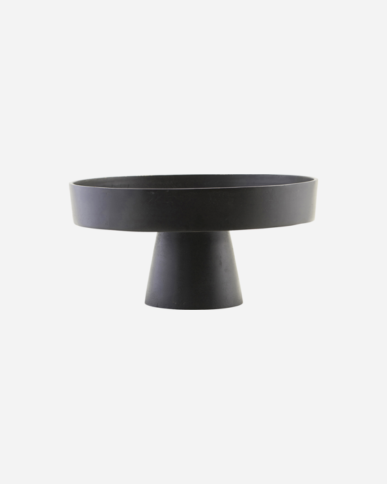 Zwarte plateau op voet, diameter 36cm