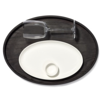 Tray Oval Black Passe-partout Serax