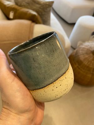 Handmade by LIV, koffietas Noors Blauw