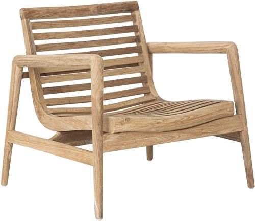 Lounge Chair Ray - 74x80x72 cm, rustic teakwood
