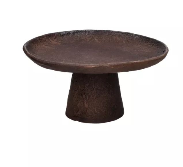 Schaal op voet, nizza  d24x12 donker