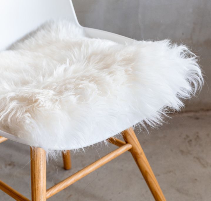 Chair pad - Nieuw Zeelands  schapenvacht  Off White