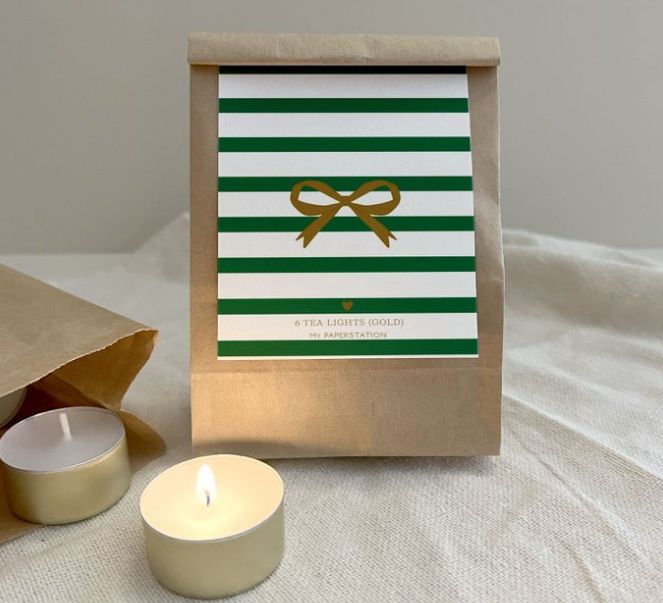 Tea Lights Ribbon stripe