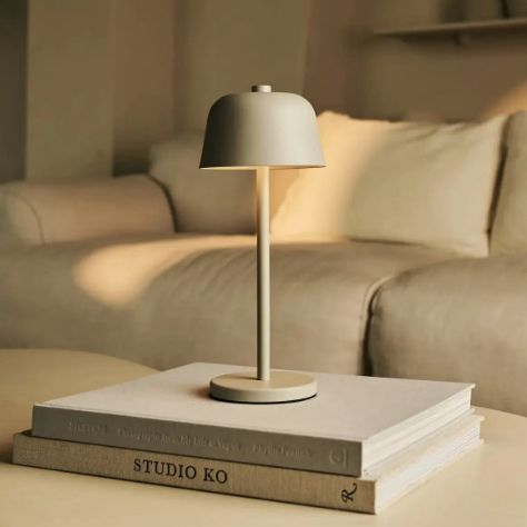 Oplaadbare lamp Anton, kleur Vanille