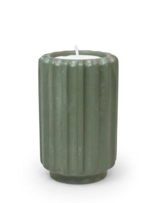 Dentelles artisanale T-light houder Olive, tall, dia 6cm, hoogte 9,5cm