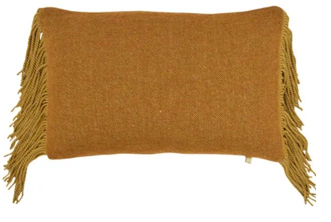 Kussen Sonora Spice, met franjes 60x40cm