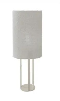 Lamp Sonora white dove/ stand metallic ivory h65cm