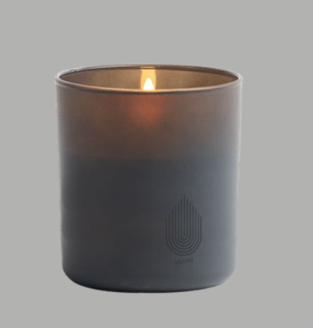 Uyuni Glass Candle, grey, 9.2x10.2cm