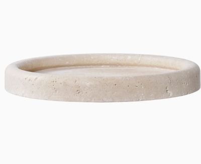 Schaal Travertin, rond, 25,5 x 25,5 x 2,5 cm