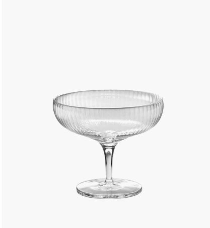 Champagne Coups,  Ribbed glas, Inku Sergio Herman, SET VAN 4