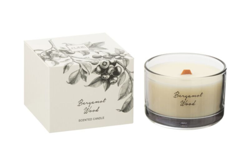 Geurkaars Bergamot Hout Coco Wax Small - 50 Uur