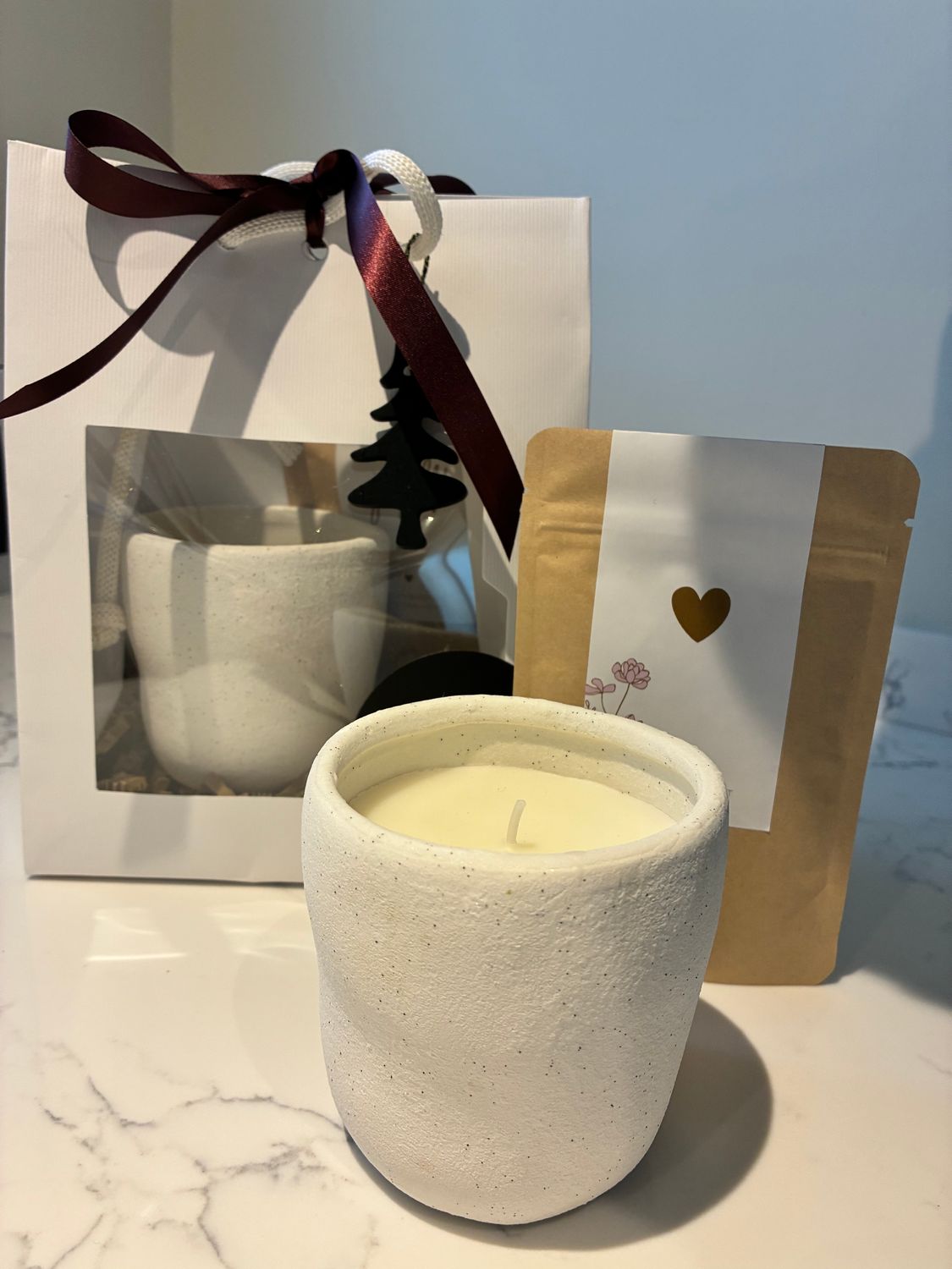 Giftset: Geurkaarsje + badzout