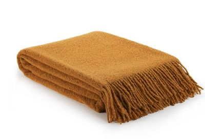 Plaid Bouclé mosterd