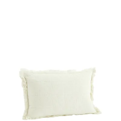 Boho Kussenhoes met broderie, Off White, 30x45cm