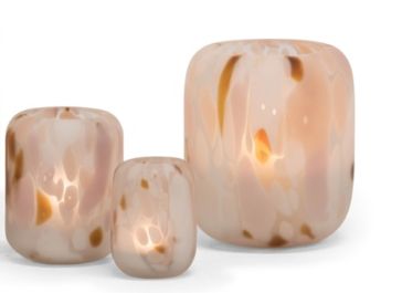 Mondgeblazen vaas pasteltinten  MAT Ø21cm X 23cm