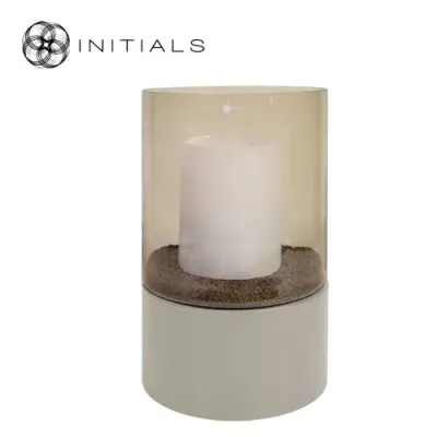 Windlicht Serré Basic Topaz Glass, met houder