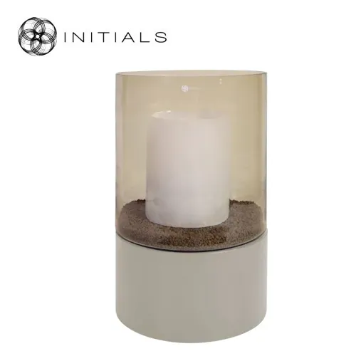 Windlicht Serré Basic Topaz Glass, met houder