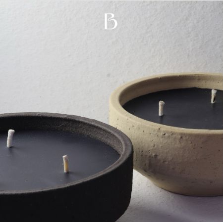 The Barro Series - Buitenkaars- Outdoor Candle (Charcoal Brown, Rosemary, Large)