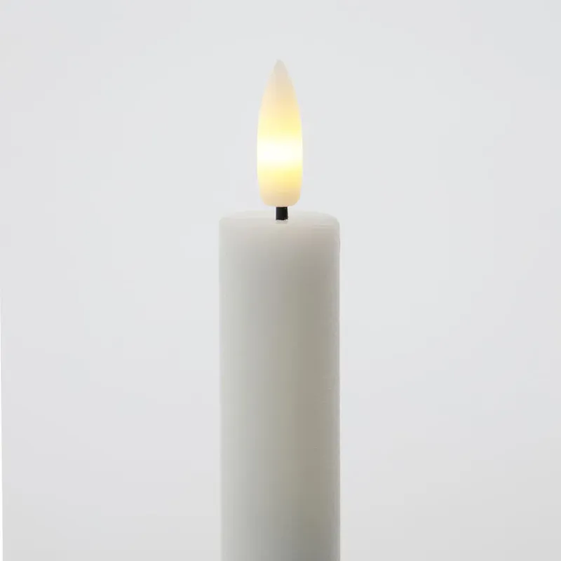 Led dinerkaarsen, set van 2, wit, hoogte 16cm